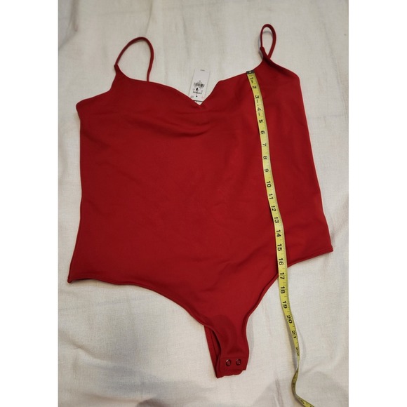 NWT Express Women's XL Red Spaghetti Strap V-Neck Bodysuit - Picture 11 of 11